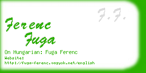 ferenc fuga business card